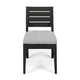 Outdoor Armless Dining Chair Set of 2 | Water Resistant Cushions | Gray