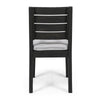 Outdoor Armless Dining Chair Set of 2 | Water Resistant Cushions | Gray