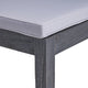 Outdoor Armless Dining Chair Set of 2 | Water Resistant Cushions | Gray