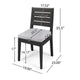 Outdoor Armless Dining Chair Set of 2 | Water Resistant Cushions | Gray