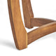 Outdoor Round Accent Table | Slatted Top | Cross Base | Teak Finish 30"