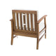 Hoye Outdoor Club Chair | Cream Cushions | Brown Acacia Wood