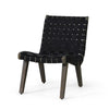 Chary Outdoor Lounge Chair | Rope Woven Seat and Back | Gray Wood