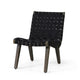 Chary Outdoor Lounge Chair | Rope Woven Seat and Back | Gray Wood