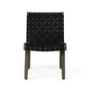 Chary Outdoor Lounge Chair | Rope Woven Seat and Back | Gray Wood