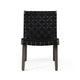 Chary Outdoor Lounge Chair | Rope Woven Seat and Back | Gray Wood