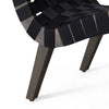 Chary Outdoor Lounge Chair | Rope Woven Seat and Back | Gray Wood
