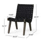 Chary Outdoor Lounge Chair | Rope Woven Seat and Back | Gray Wood