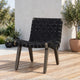 Chary Outdoor Lounge Chair | Rope Woven Seat and Back | Gray Wood