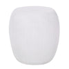 Outdoor Side End Table | Antique White Concrete | Braided Pattern | 16"