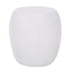 Outdoor Side End Table | Antique White Concrete | Braided Pattern | 16"