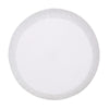 Outdoor Side End Table | Antique White Concrete | Braided Pattern | 16"