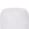 Outdoor Side End Table | Antique White Concrete | Braided Pattern | 16"