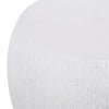 Outdoor Side End Table | Antique White Concrete | Braided Pattern | 16"