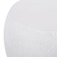 Outdoor Side End Table | Antique White Concrete | Braided Pattern | 16"