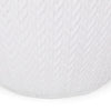 Outdoor Side End Table | Antique White Concrete | Braided Pattern | 16"