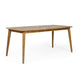 Outdoor Rectangular Dining Table | Curved Frame | Teak Finish | 71"
