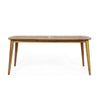 Outdoor Rectangular Dining Table | Curved Frame | Teak Finish | 71"