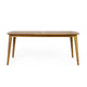 Outdoor Rectangular Dining Table | Curved Frame | Teak Finish | 71"