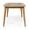 Outdoor Rectangular Dining Table | Curved Frame | Teak Finish | 71"
