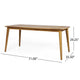 Outdoor Rectangular Dining Table | Curved Frame | Teak Finish | 71"