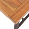 Ceso Outdoor Dining Table | Powder Coated Base | Teak and Black Iron | 70"
