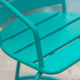 Monalisa 3pc Outdoor Bistro Table Set | Slatted Curved Back Chairs | Teal