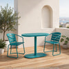Monalisa 3pc Outdoor Bistro Table Set | Slatted Curved Back Chairs | Teal
