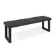 Outdoor Acacia Wood Dining Bench with Slatted Seat | Dark Gray | 60"
