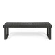 Outdoor Acacia Wood Dining Bench with Slatted Seat | Dark Gray | 60"