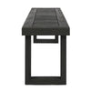 Outdoor Acacia Wood Dining Bench with Slatted Seat | Dark Gray | 60"