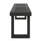 Outdoor Acacia Wood Dining Bench with Slatted Seat | Dark Gray | 60"
