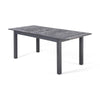 Outdoor Expandable Dining Table with Umbrella Hole | Dark Gray | 63-79"