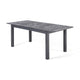 Outdoor Expandable Dining Table with Umbrella Hole | Dark Gray | 63-79"