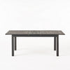 Outdoor Expandable Dining Table with Umbrella Hole | Dark Gray | 63-79"