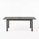 Outdoor Expandable Dining Table with Umbrella Hole | Dark Gray | 63-79"