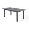 Outdoor Expandable Dining Table with Umbrella Hole | Dark Gray | 63-79"