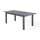 Outdoor Expandable Dining Table with Umbrella Hole | Dark Gray | 63-79"