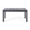 Outdoor Expandable Dining Table with Umbrella Hole | Dark Gray | 63-79"