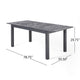 Outdoor Expandable Dining Table with Umbrella Hole | Dark Gray | 63-79"