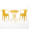 Rune 3pc Outdoor Bistro Set with Round Table and Armchairs | Yellow