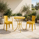 Rune 3pc Outdoor Bistro Set with Round Table and Armchairs | Yellow