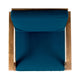 Hoye Outdoor Club Chair | Blue Cushions | Brown Acacia Wood