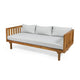 Clara Outdoor 3 Seater Daybed | Water Resistant Gray Cushions | Teak | 68"
