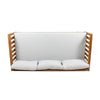 Clara Outdoor 3 Seater Daybed | Water Resistant Gray Cushions | Teak | 68"