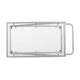 Bar Cart Server | Z Frame | Tempered Glass Shelves | Silver Iron | 37"