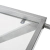 Bar Cart Server | Z Frame | Tempered Glass Shelves | Silver Iron | 37"