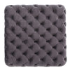 Accent Ottoman | Cubic Shape | Button Tufted Gray Velvet | Black 29"