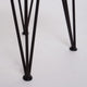 Zoe 3pc Outdoor Table Set | Slatted Top | Teak Brown | Black Hairpin Legs