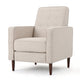 Tery Manual Recliner Sofa Chair | Tufted Back | Track Arms | Wheat Polyester